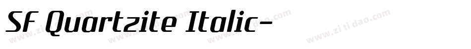 SF Quartzite Italic字体转换